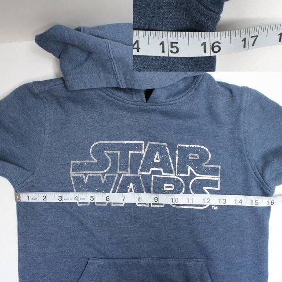Star Wars Blue Small Long Sleeve Hoodie with Front Pocket - Picture 3 of 11